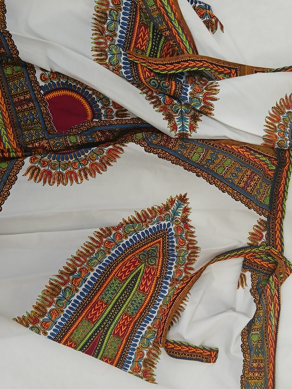 Handmade Multicolor African Print Two-Piece Maxi Skirt Set Small NEW - Picture 9 of 10